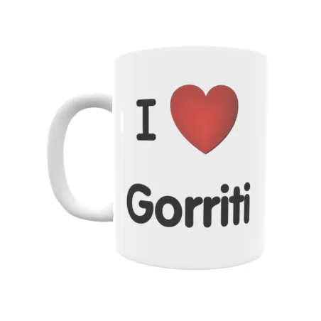 Taza - I ❤ Gorriti Regalo original y funcional. Taza personalizada de tu localidad.