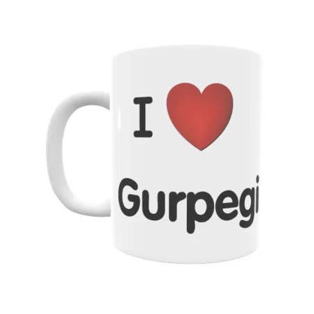 Taza - I ❤ Gurpegi Regalo original y funcional. Taza personalizada de tu localidad.