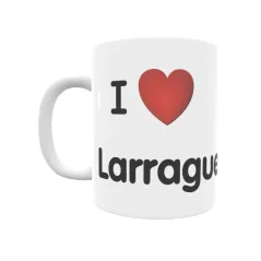 Taza - I ❤ Larragueta Regalo original y funcional. Taza personalizada de tu localidad.