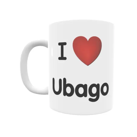 Taza - I ❤ Ubago Regalo original y funcional. Taza personalizada de tu localidad.