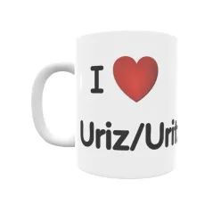 Taza - I ❤ Uriz/Uritz Regalo original y funcional. Taza personalizada de tu localidad.