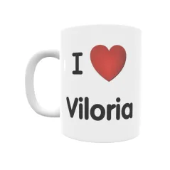 Taza - I ❤ Viloria Regalo original y funcional. Taza personalizada de tu localidad.