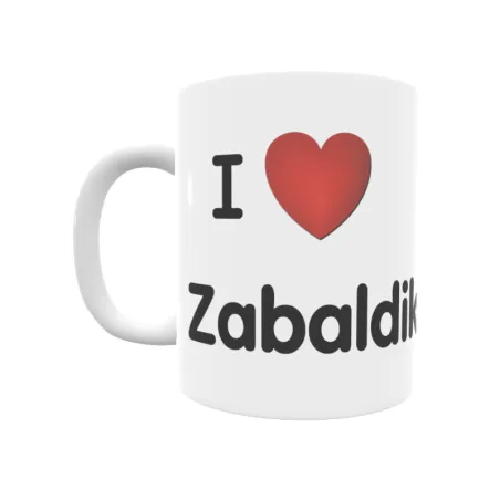 Taza - I ❤ Zabaldika Regalo original y funcional. Taza personalizada de tu localidad.