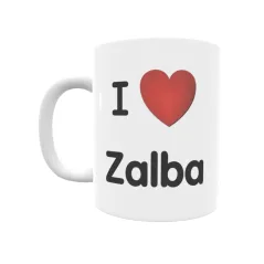 Taza - I ❤ Zalba Regalo original y funcional. Taza personalizada de tu localidad.