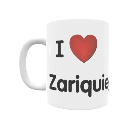 Taza - I ❤ Zariquiegui Regalo original y funcional. Taza personalizada de tu localidad.