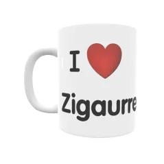 Taza - I ❤ Zigaurre Regalo original y funcional. Taza personalizada de tu localidad.