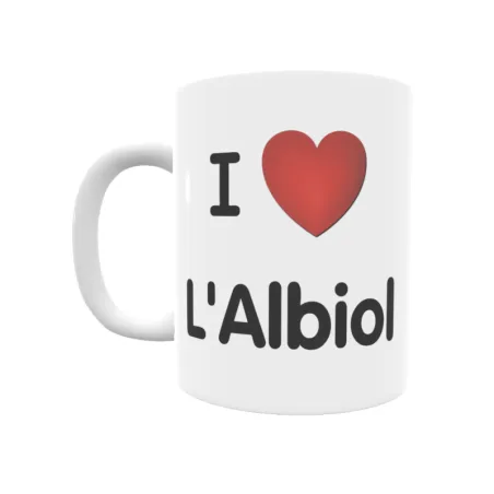 Taza - I ❤ L'Albiol Regalo original y funcional. Taza personalizada de tu localidad.