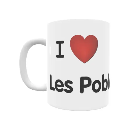 Taza - I ❤ Les Pobles Regalo original y funcional. Taza personalizada de tu localidad.