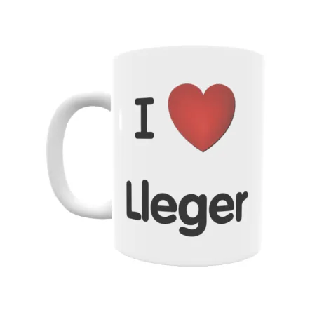 Taza - I ❤ Lleger Regalo original y funcional. Taza personalizada de tu localidad.