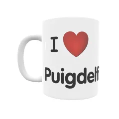 Taza - I ❤ Puigdelfi Regalo original y funcional. Taza personalizada de tu localidad.