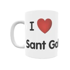 Taza - I ❤ Sant Gallard Regalo original y funcional. Taza personalizada de tu localidad.