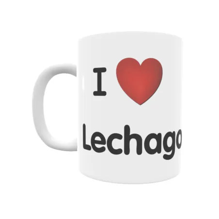 Taza - I ❤ Lechago Regalo original y funcional. Taza personalizada de tu localidad.