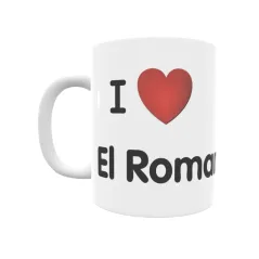 Taza - I ❤ El Romaní Regalo original y funcional. Taza personalizada de tu localidad.