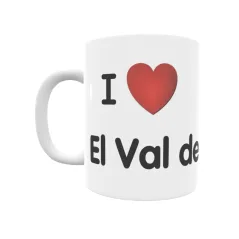 Taza - I ❤ El Val de la Sabina Regalo original y funcional. Taza personalizada de tu localidad.