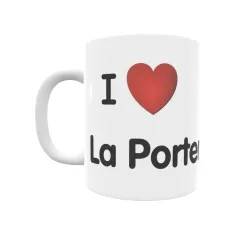 Taza - I ❤ La Portera Regalo original y funcional. Taza personalizada de tu localidad.