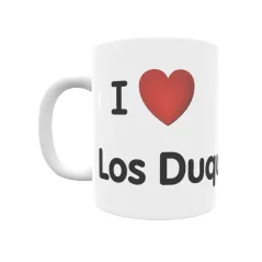 Taza - I ❤ Los Duques Regalo original y funcional. Taza personalizada de tu localidad.