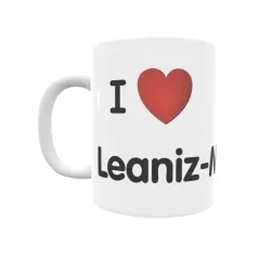 Taza - I ❤ Leaniz-Miota Regalo original y funcional. Taza personalizada de tu localidad.