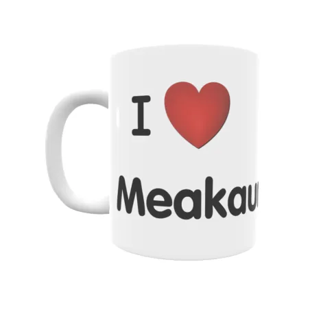 Taza - I ❤ Meakaur Regalo original y funcional. Taza personalizada de tu localidad.