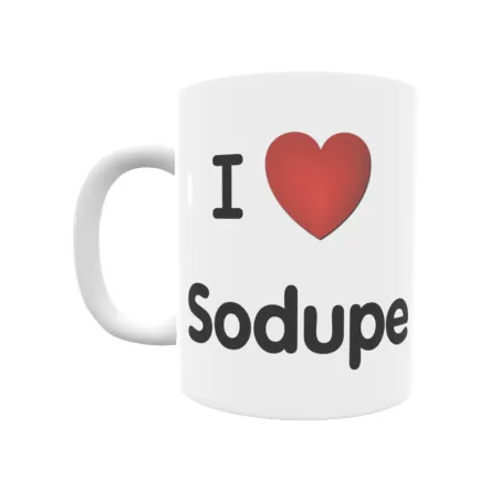 Taza - I ❤ Sodupe Regalo original y funcional. Taza personalizada de tu localidad.