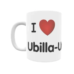 Taza - I ❤ Ubilla-Urberuaga Regalo original y funcional. Taza personalizada de tu localidad.