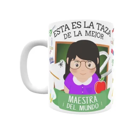 Taza personalizada con tu dedicatoria para LA mejor MAESTRA