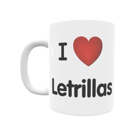 Taza - I ❤ Letrillas Regalo original y funcional. Taza personalizada de tu localidad.