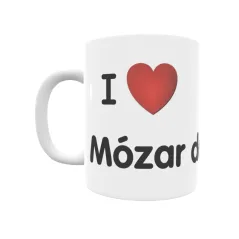 Taza - I ❤ Mózar de Valverde Regalo original y funcional. Taza personalizada de tu localidad.