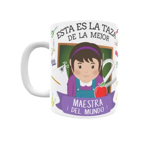 Taza personalizada con tu dedicatoria para LA mejor MAESTRA