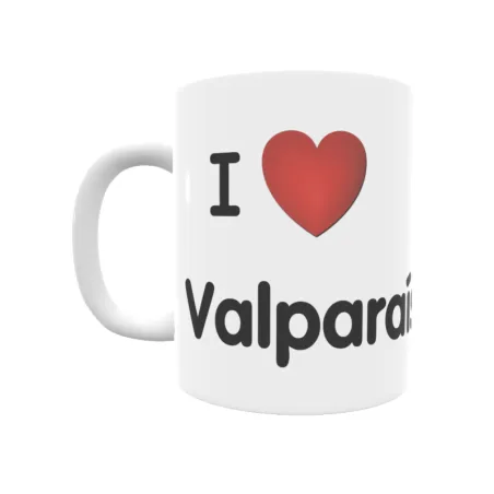 Taza - I ❤ Valparaíso Regalo original y funcional. Taza personalizada de tu localidad.