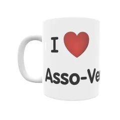 Taza - I ❤ Asso-Veral Regalo original y funcional. Taza personalizada de tu localidad.