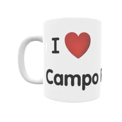 Taza - I ❤ Campo Real Regalo original y funcional. Taza personalizada de tu localidad.