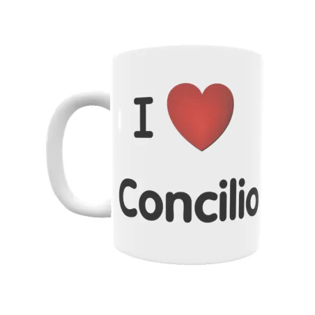 Taza - I ❤ Concilio Regalo original y funcional. Taza personalizada de tu localidad.