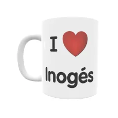 Taza - I ❤ Inogés Regalo original y funcional. Taza personalizada de tu localidad.