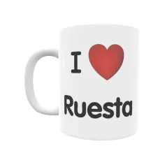 Taza - I ❤ Ruesta Regalo original y funcional. Taza personalizada de tu localidad.