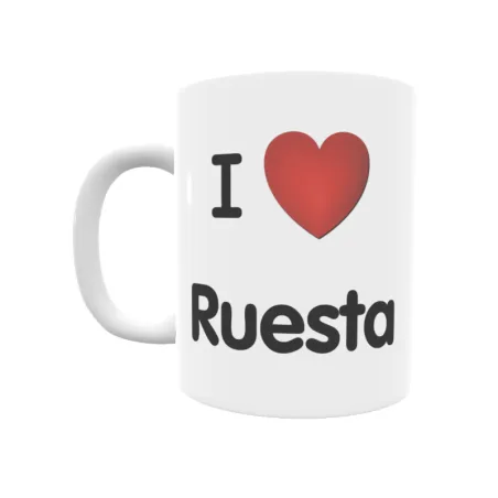 Taza - I ❤ Ruesta Regalo original y funcional. Taza personalizada de tu localidad.