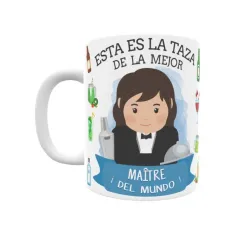 Taza personalizada con tu dedicatoria para LA mejor MAÎTRE