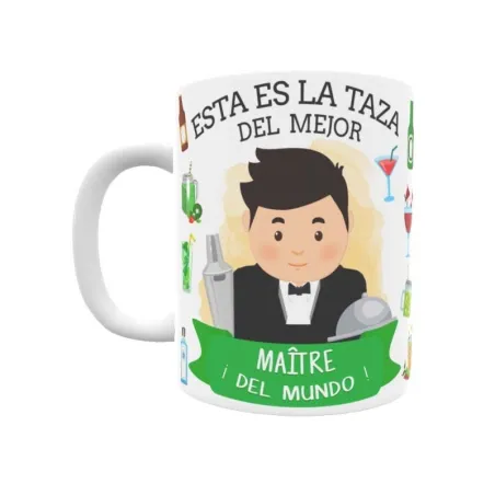 Taza personalizada con tu dedicatoria para EL mejor MAÎTRE