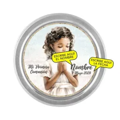 Vela comunión personaliza para niños y niñas. Personaliza con el nombre y la fecha.