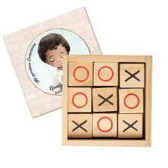 ¡Tres en raya de madera personalizado para comunión niño con nombre y fecha! Envío rápido 24/48 h.