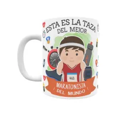 Taza personalizada con tu dedicatoria para EL mejor MARATONISTA