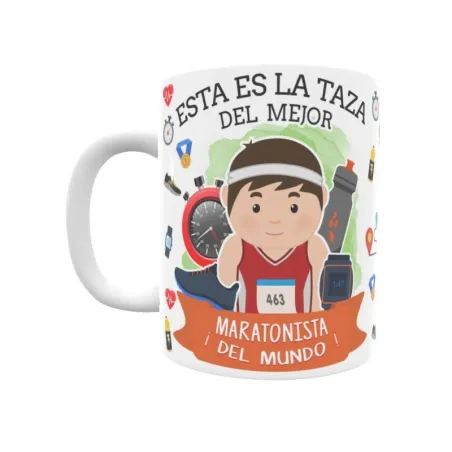 Taza personalizada con tu dedicatoria para EL mejor MARATONISTA