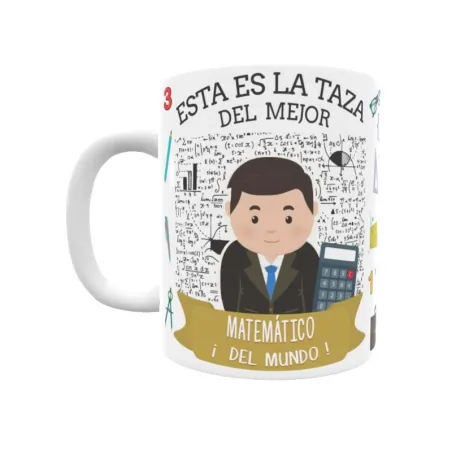 Taza personalizada con tu dedicatoria para EL mejor MATEMÁTICO