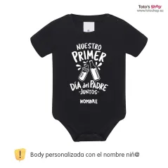 Body bebé personalizado día del padre ✨ Nuestro primer día del padre juntos. ¡Personaliza con 💡 nombre!