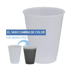 Vaso con Cambio de Color 500 ml  con bebidas frías  🎉