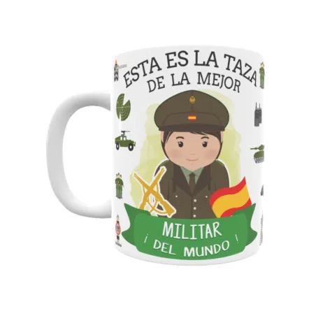 Taza personalizada con tu dedicatoria para LA mejor militar