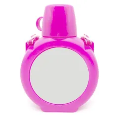 Cantimplora infantil personalizada con foto o diseños, plástico libre de BPA y apto para uso alimentario.