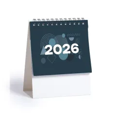 Calendario 2026 de sobremesa personalizado con anillas - Merchanising