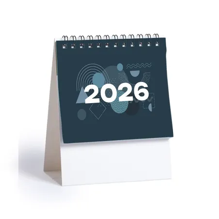 Calendario 2026 de sobremesa personalizado con anillas - Merchanising