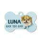 Chapa / Placa perro - 1 Cara - Hueso