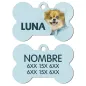 Chapa / Placa perro - 2 Caras (XL) - Hueso Chapa / Placa perro - 2 Caras (XL) - Hueso